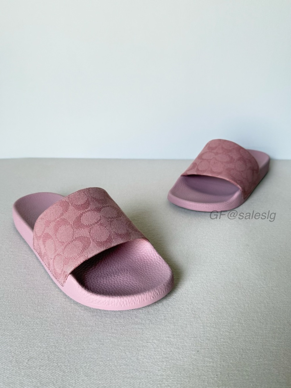 NWT Coach Udele Sport Slide In Signature Jacquard Canvas Pink CDL04 Size 8